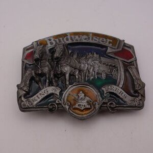 Vintage Budweiser King of Beers Metal Belt Buckle